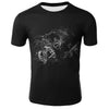 New skull T-shirt men's skull T-shirt punk 3D printed T-shirt retro Gothic men's summer printed round neck shirt