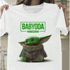 Lovely Baby Yoda and  Men Graphic Printed T-shirt Women Harajuku Cool The Mandalorian Top Tee Female Ulzzang Casual short sleeve