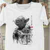 Lovely Baby Yoda and  Men Graphic Printed T-shirt Women Harajuku Cool The Mandalorian Top Tee Female Ulzzang Casual short sleeve