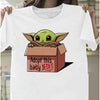 Lovely Baby Yoda and  Men Graphic Printed T-shirt Women Harajuku Cool The Mandalorian Top Tee Female Ulzzang Casual short sleeve