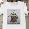 Lovely Baby Yoda and  Men Graphic Printed T-shirt Women Harajuku Cool The Mandalorian Top Tee Female Ulzzang Casual short sleeve